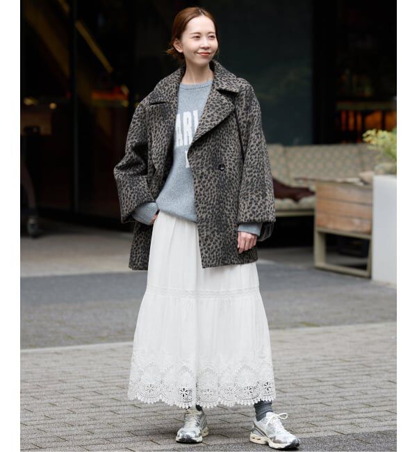 SLOBE IENA「《WEB限定/追加予約》コットンボイルケミカルレーススカート」|スカート|