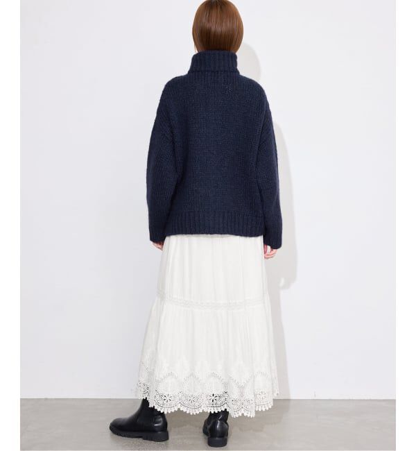 SLOBE IENA「《WEB限定/追加予約》コットンボイルケミカルレーススカート」|スカート|