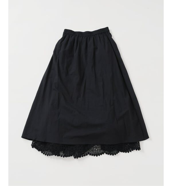 SLOBE IENA「《WEB限定/追加予約》コットンボイルケミカルレーススカート」|スカート|