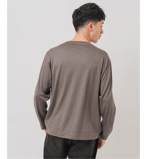 EDIFICE「【L`etiquette &times; EDIFICE】ウール ボート ネック Tシャツ」|Tシャツ・カットソー|