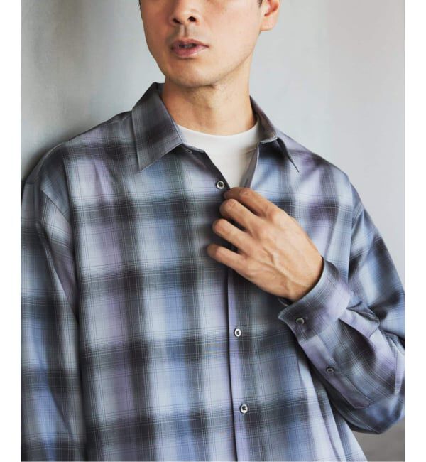 EDIFICE「SUPER 120&rsquo;s ウール チェック レギュラー シャツ」|シャツ・ブラウス|