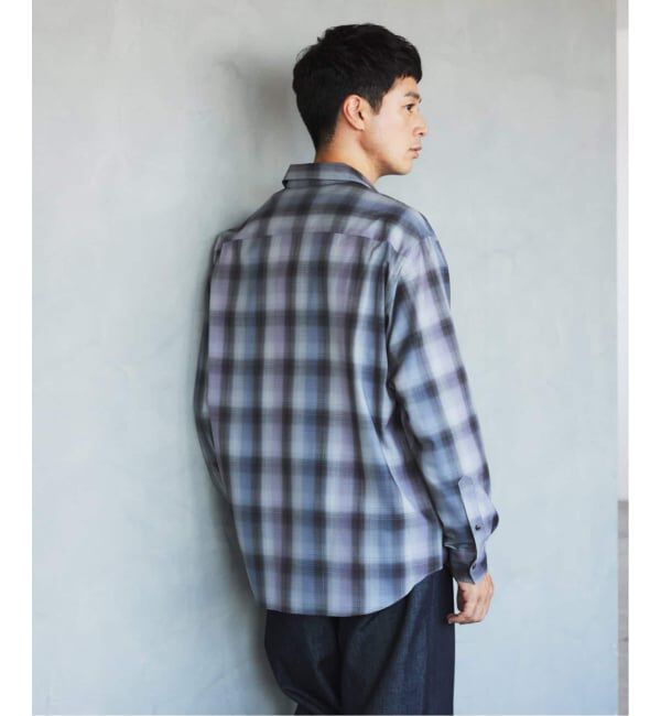 EDIFICE「SUPER 120&rsquo;s ウール チェック レギュラー シャツ」|シャツ・ブラウス|