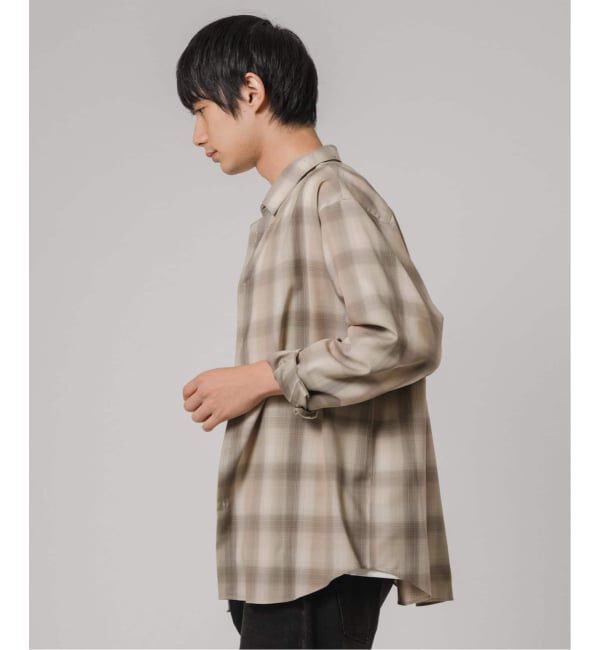 EDIFICE「SUPER 120&rsquo;s ウール チェック レギュラー シャツ」|シャツ・ブラウス|