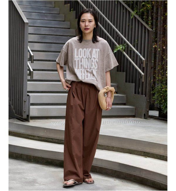 JOURNAL STANDARD「《追加4》【撥水/接触冷感/洗える/UVカット】リネンナイロンストレッチワイドパンツ」|その他|