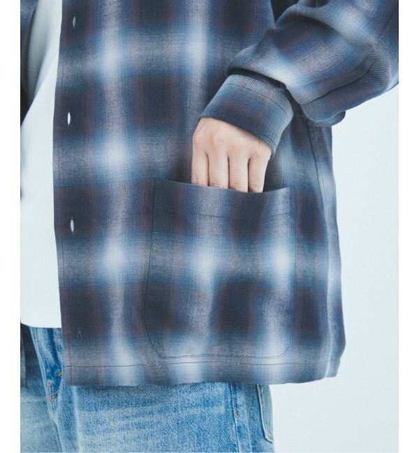 J.S.Homestead「J.S.Homestead / リラックス オンブレ オープン カラー シャツ」|シャツ・ブラウス|