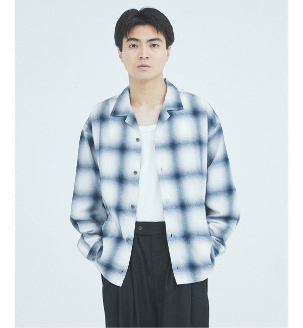 J.S.Homestead「J.S.Homestead / リラックス オンブレ オープン カラー シャツ」|シャツ・ブラウス|