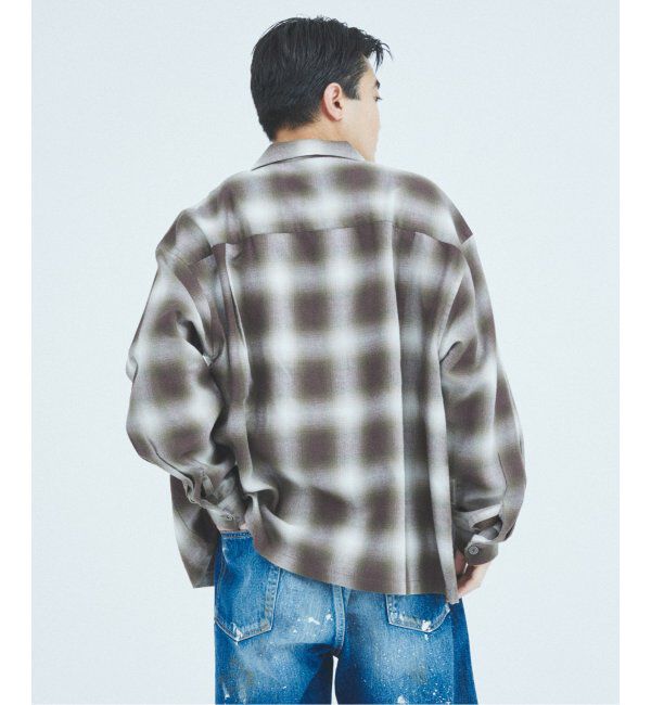 J.S.Homestead「J.S.Homestead / リラックス オンブレ オープン カラー シャツ」|シャツ・ブラウス|
