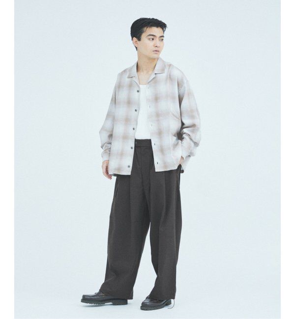 J.S.Homestead「J.S.Homestead / リラックス オンブレ オープン カラー シャツ」|シャツ・ブラウス|