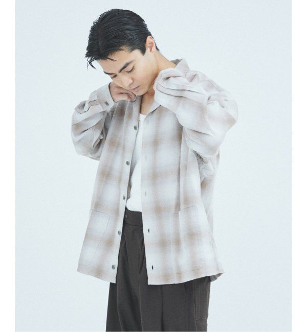 J.S.Homestead「J.S.Homestead / リラックス オンブレ オープン カラー シャツ」|シャツ・ブラウス|