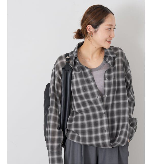 JOURNAL STANDARD「ウールミックスボイルチェックシャツ」|シャツ・ブラウス|