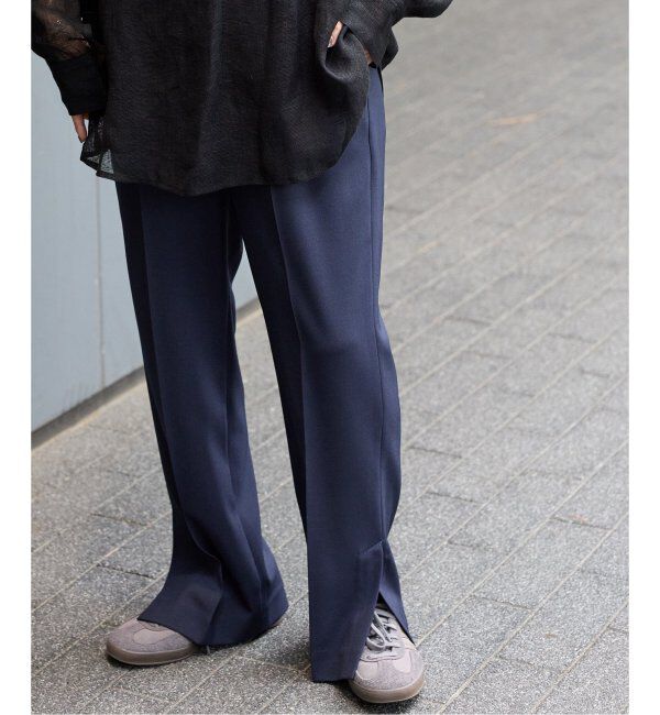 JOURNAL STANDARD「ウーリッシュツイルスリットパンツ」|スラックス|