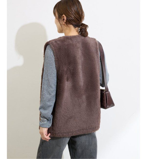 JOURNAL STANDARD「《追加》ダブルフェイスフェザークルーネックベスト」|ベスト・ジレ|