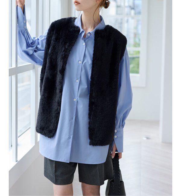 JOURNAL STANDARD「《追加》ダブルフェイスフェザークルーネックベスト」|ベスト・ジレ|