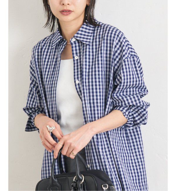 JOURNAL STANDARD「コンパクトコットン べーシックシャツ」|シャツ・ブラウス|ネイビー