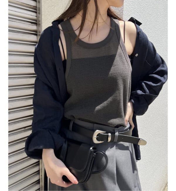 JOURNAL STANDARD「《追加》メッシュノースリーブ」|タンクトップ|ブラック A