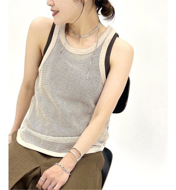 JOURNAL STANDARD「《追加》メッシュノースリーブ」|タンクトップ|ベージュ