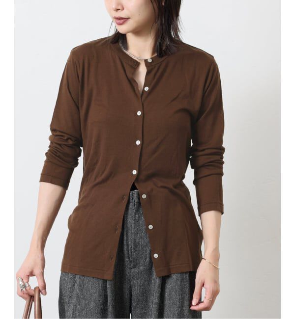 JOURNAL STANDARD「ウールMIX シアークルーネックカーディガン」|カーディガン|ブラウン