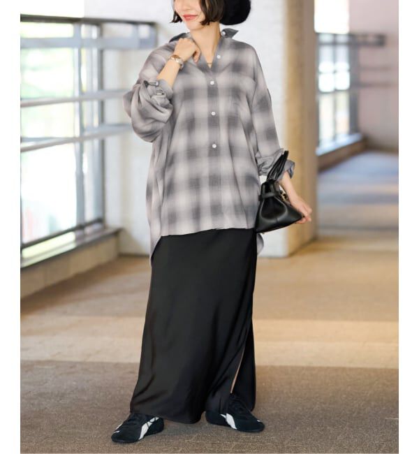 JOURNAL STANDARD relume「オーガニックコットンミックスオンブレツイルシャツ」|シャツ・ブラウス|