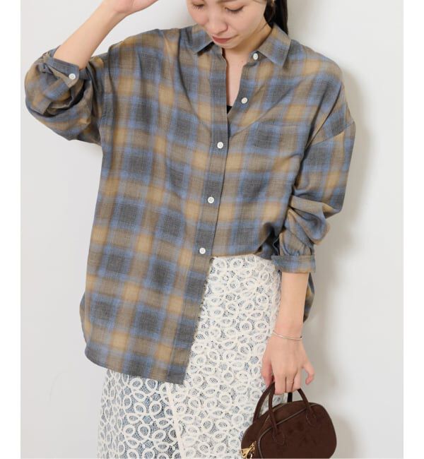 JOURNAL STANDARD relume「オーガニックコットンミックスオンブレツイルシャツ」|シャツ・ブラウス|