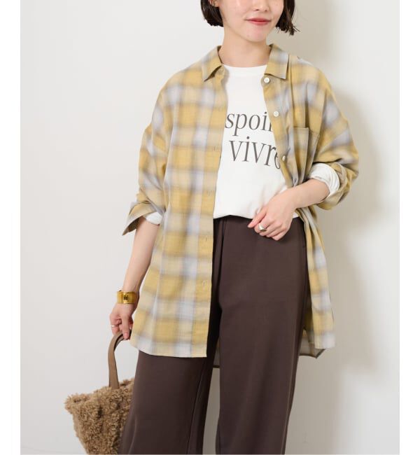 JOURNAL STANDARD relume「オーガニックコットンミックスオンブレツイルシャツ」|シャツ・ブラウス|