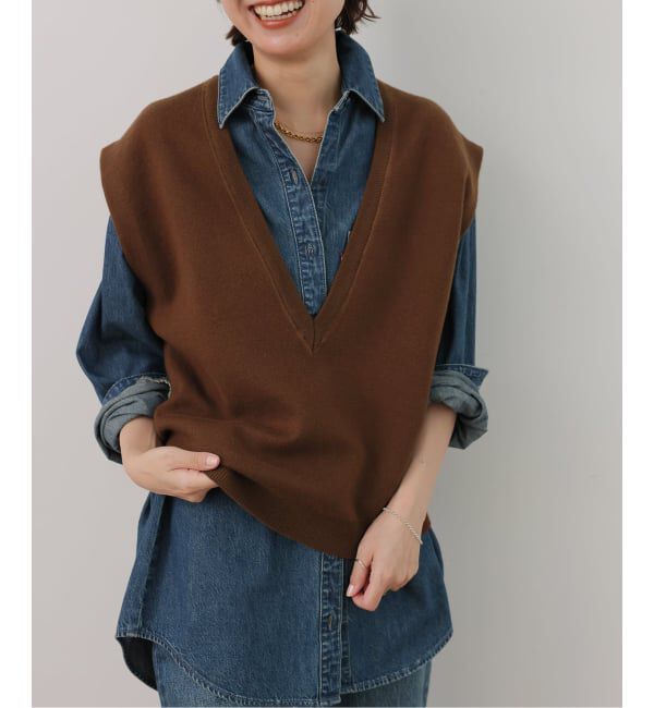 JOURNAL STANDARD relume「コットンカシミヤミックスVベスト」|ベスト・ジレ|ブラウン