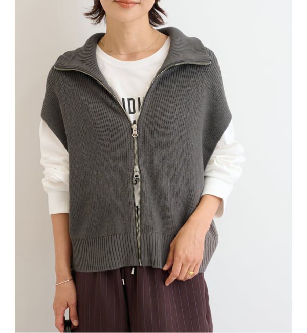 JOURNAL STANDARD relume「ハイネックジップベスト」|ベスト・ジレ|グレー