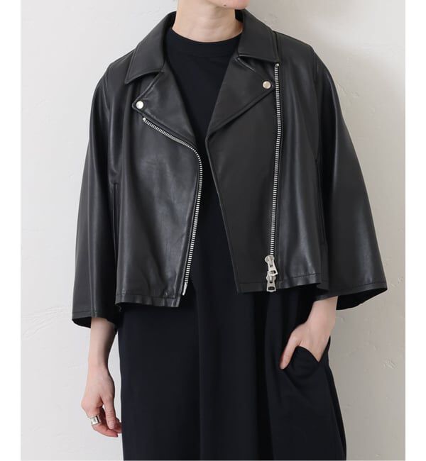 journal standard luxe「《追加》レザー ショートライダースジャケット」|ライダースジャケット|ブラック