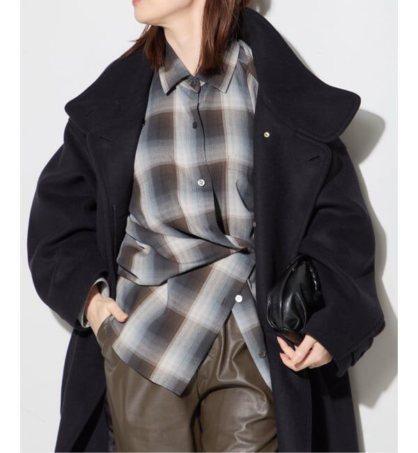 journal standard L'essage「DEVEAUX/レーヨン チェックシャツ」|シャツ・ブラウス|ブラウン