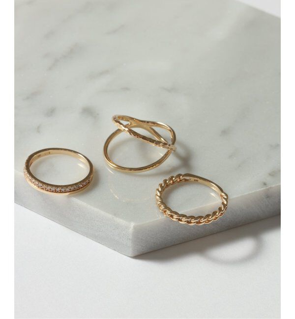 Lilas by Spick&Span「チェーンピンキーリング K10」|リング|