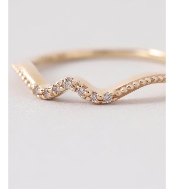 Lilas by Spick&Span「ビーチミルダイヤピンキーリング K10」|リング|