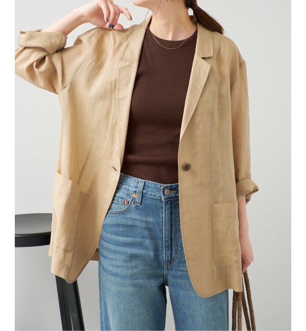 Spick and Span「ラミーミックスシアージャケット」|テーラードジャケット|