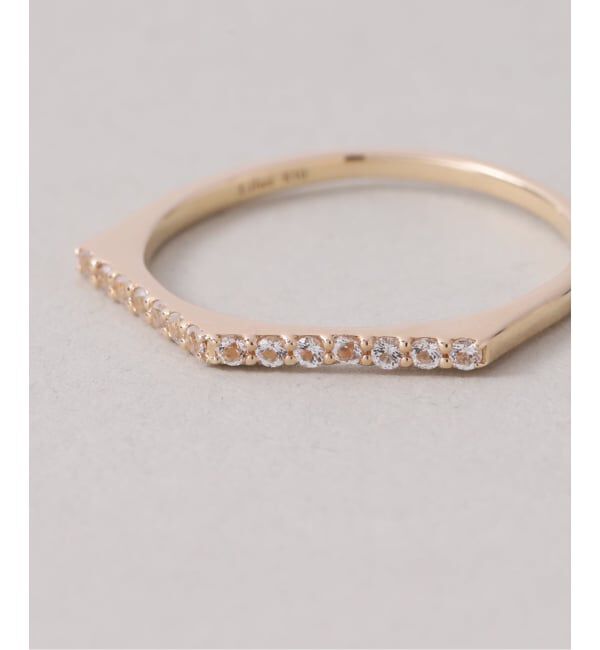 Lilas by Spick&Span「arrowラインホワイトトパーズリング K10」|リング|