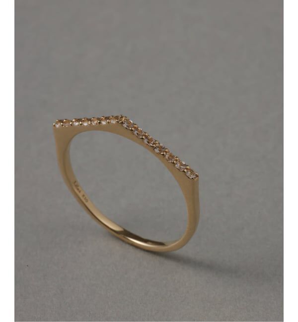 Lilas by Spick&Span「arrowラインホワイトトパーズリング K10」|リング|