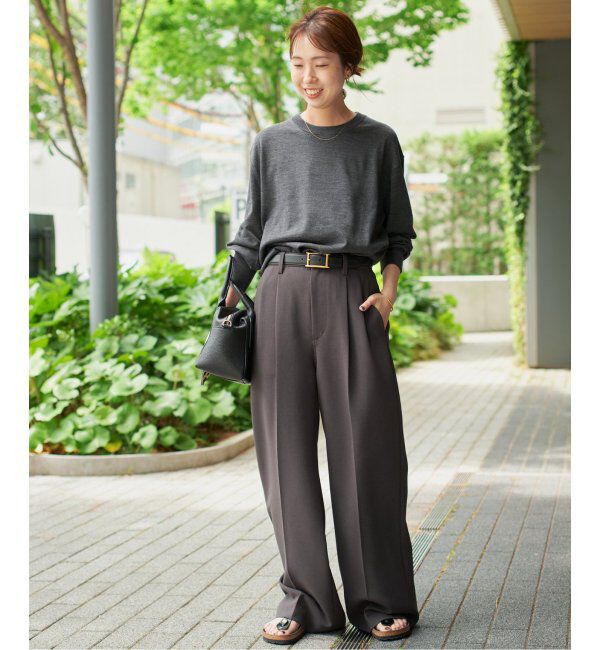 Spick and Span「《手洗い可 / 追加》18G クルーネックプルオーバー」|ニット・セーター|