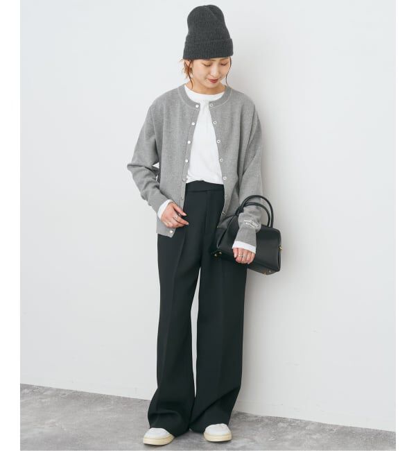 Spick and Span「《WEB限定》2WAYスナップボタンロゴニット」|カーディガン|