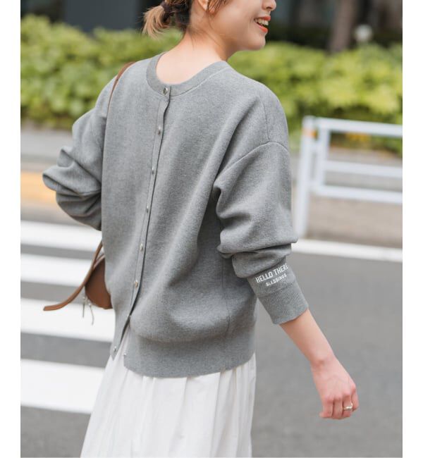 Spick and Span「《WEB限定》2WAYスナップボタンロゴニット」|カーディガン|