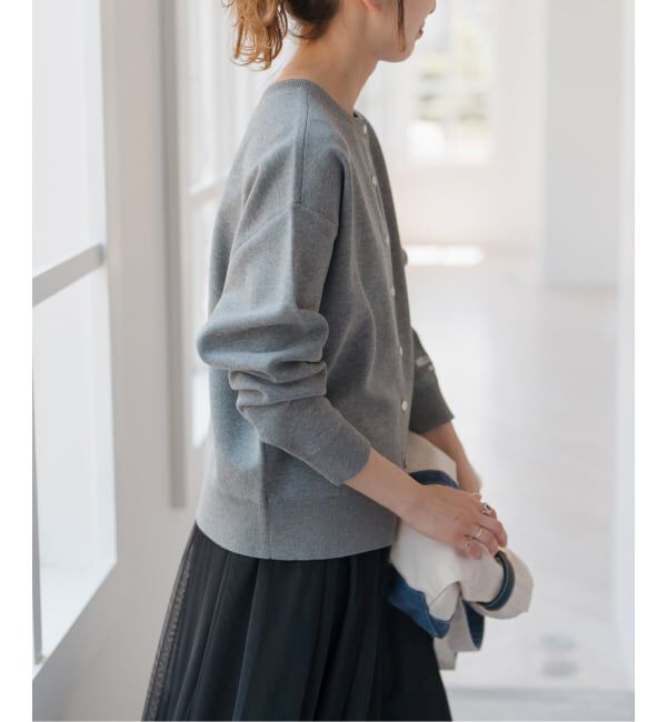 Spick and Span「《WEB限定》2WAYスナップボタンロゴニット」|カーディガン|