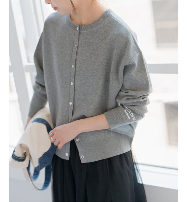 Spick and Span「《WEB限定》2WAYスナップボタンロゴニット」|カーディガン|