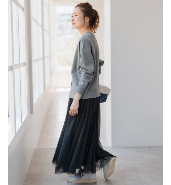 Spick and Span「《WEB限定》2WAYスナップボタンロゴニット」|カーディガン|