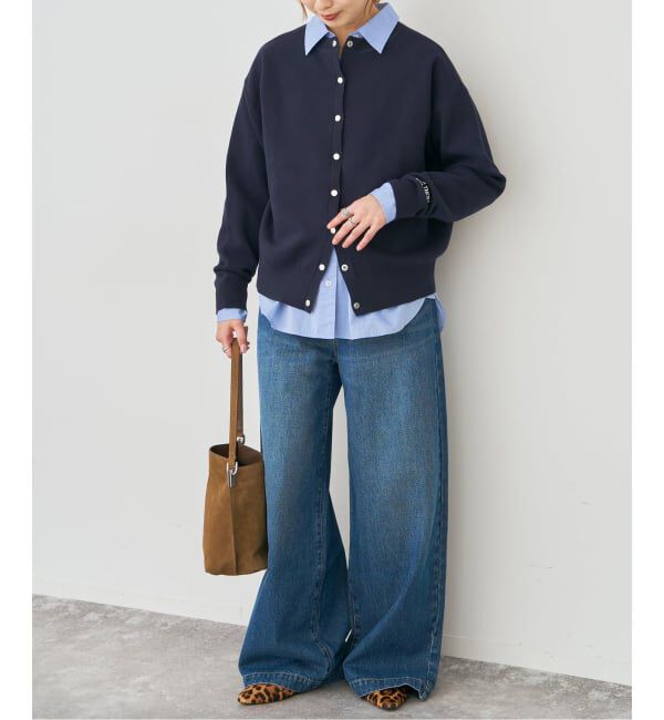 Spick and Span「《WEB限定》2WAYスナップボタンロゴニット」|カーディガン|