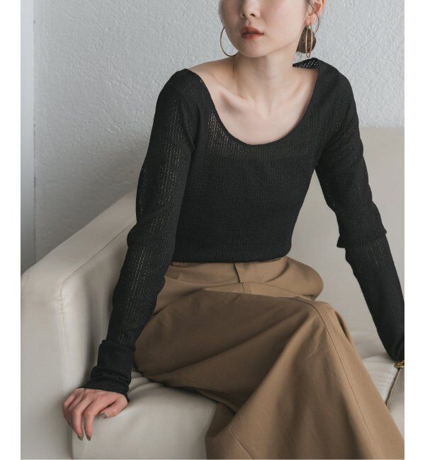 NOBLE「チャームシアーレースプルオーバー」|Tシャツ・カットソー|