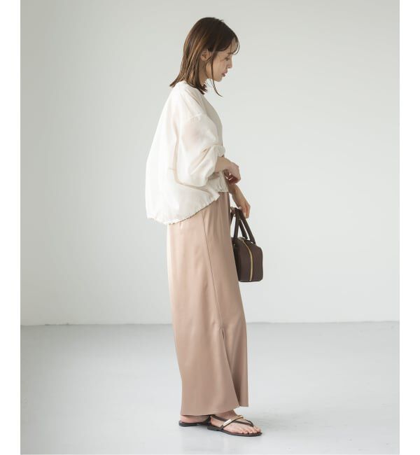 NOBLE「【洗える】ルナサテンコンフォートキャミワンピース」|ワンピース|