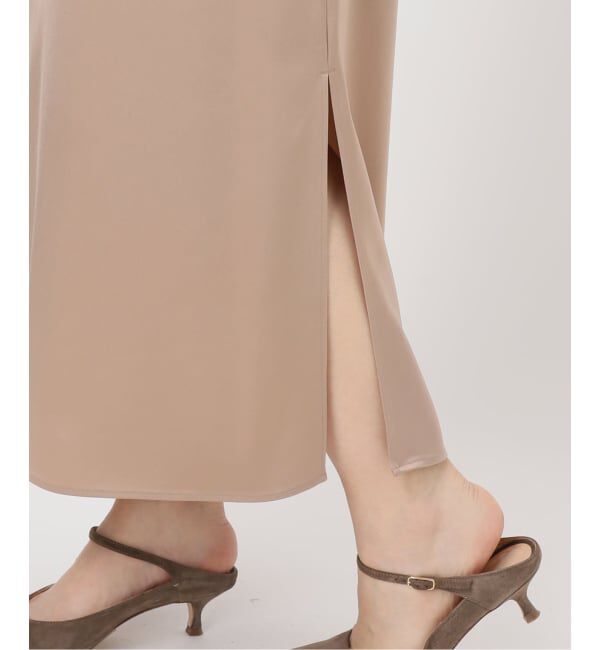 NOBLE「【洗える】ルナサテンコンフォートキャミワンピース」|ワンピース|