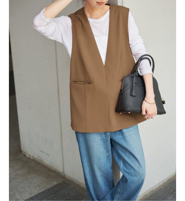 Spick and Span「TWカルゼVネックベスト」|その他|