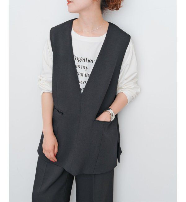 Spick and Span「TWカルゼVネックベスト」|その他|