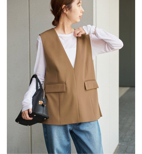 Spick and Span「TWカルゼVネックベスト」|その他|