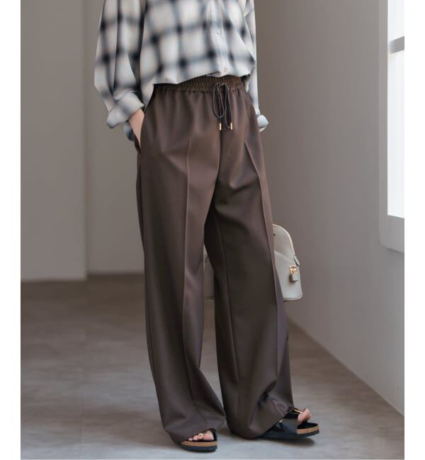 Spick and Span「《手洗い可》P/Wイージースラックスパンツ」|スラックス|