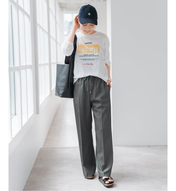 Spick and Span「《手洗い可》P/Wイージースラックスパンツ」|スラックス|