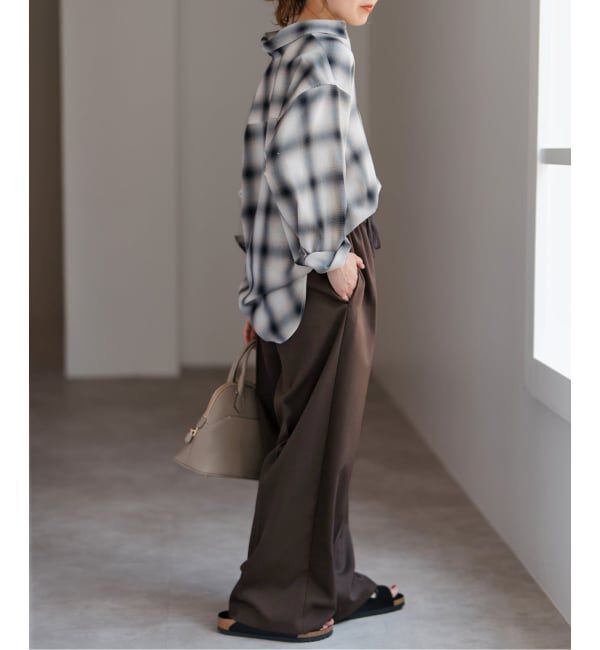 Spick and Span「《手洗い可》P/Wイージースラックスパンツ」|スラックス|