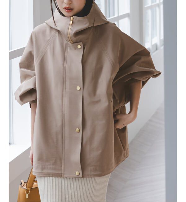 NOBLE「《追加》ハイツイストダブルクロスフーディブルゾン」|その他|ブラウン D